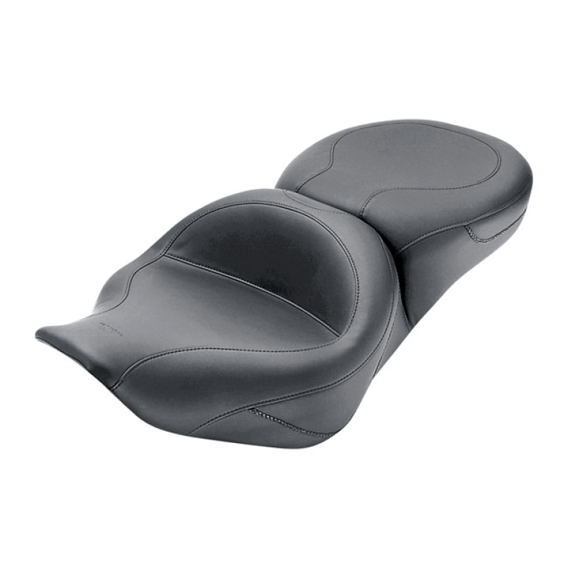 MUSTANG, STANDARD TOURING SEAT BLACK. FRONT WIDTH 17&quot;, REAR WIDTH 14&quot;. 537085