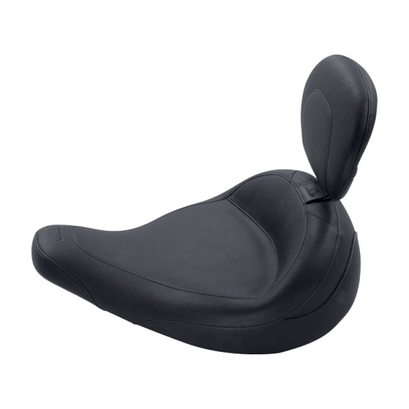 MUSTANG, STANDARD POLICE SOLO SEAT. WITH RIDER BACKREST BLACK. 15&quot; WID 537115
