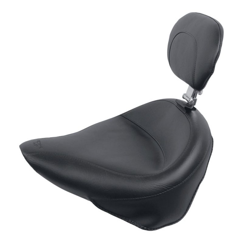 MUSTANG, WIDE TOURING WITH RIDER BACKREST BLACK, PLAIN. 17.5&quot; WIDE. WI 537164
