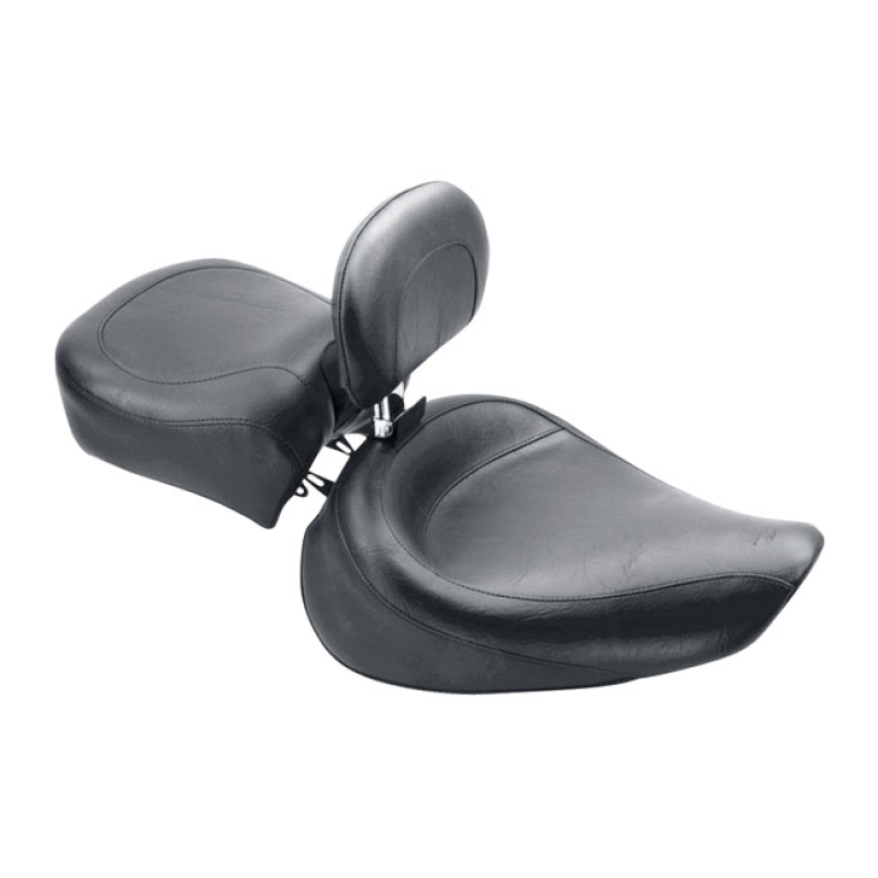 MUSTANG, WIDE TOURING PASSENGER SEAT. RECESSED PLAIN BLACK. 12.5&quot; WIDE 537222