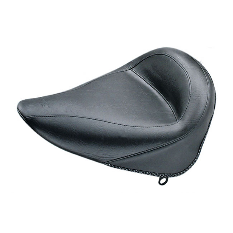 MUSTANG, STANDARD TOURING SOLO SEAT PLAIN BLACK. 14&quot; WIDE.   NOTE 1: M 537245
