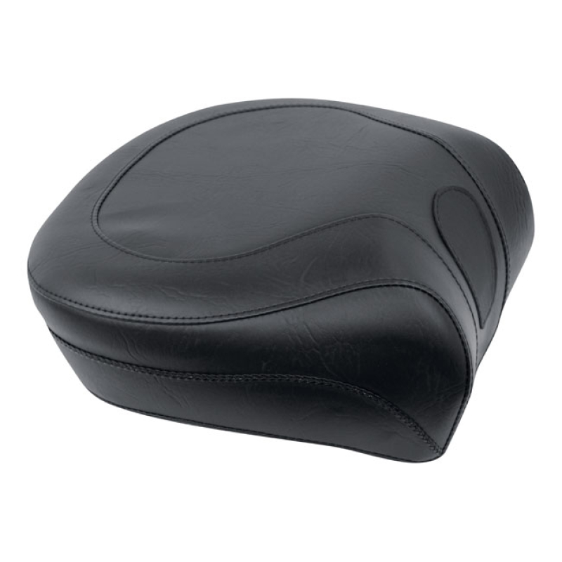 MUSTANG, WIDE TOURING PASSENGER SEAT. RECESSED PLAIN BLACK. 14&quot; WIDE. 537254