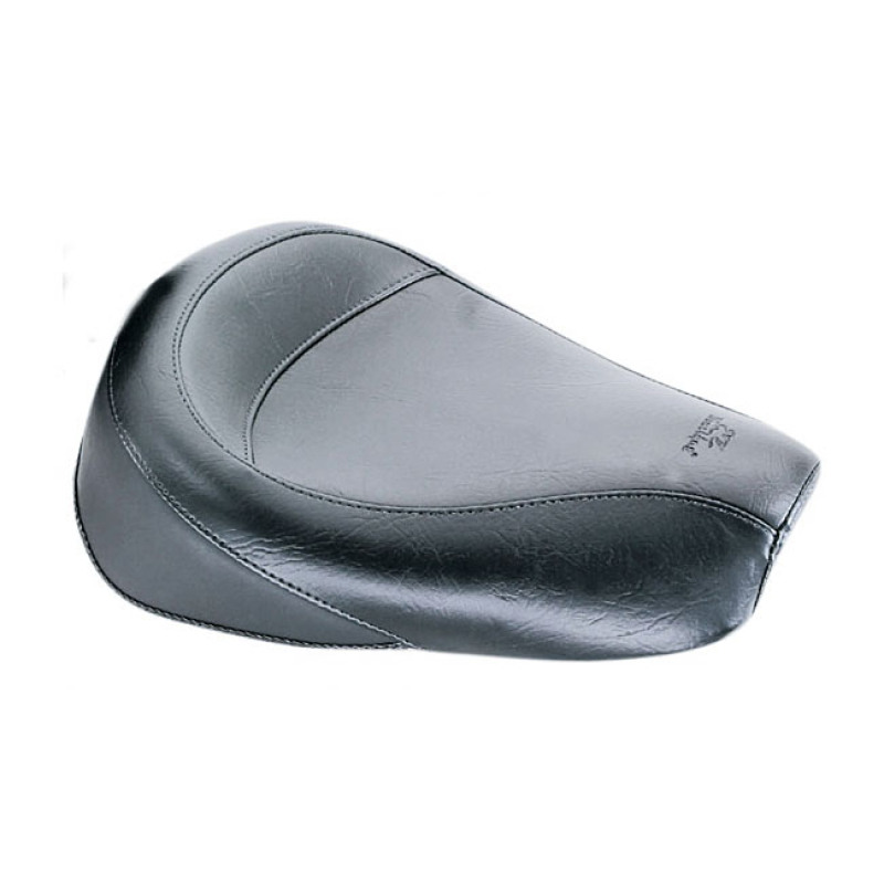 MUSTANG, STANDARD TOURING SOLO SEAT PLAIN BLACK. 12.5&quot; WIDE.   NOTE 1: 537294