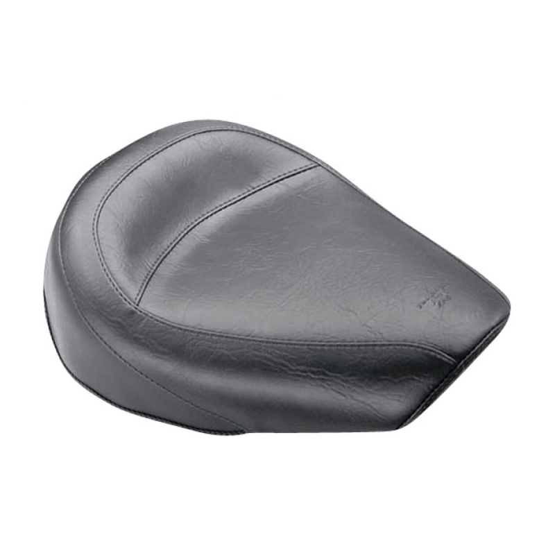MUSTANG, STANDARD TOURING SOLO SEAT PLAIN BLACK. 12&quot; WIDE.   NOTE 1: M 537310