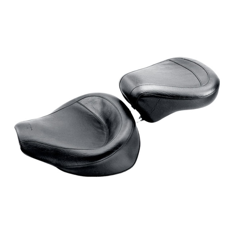 MUSTANG, WIDE TOURING SOLO SEAT PLAIN BLACK. 16&quot; WIDE.   NOTE 1: MUSTA 537315