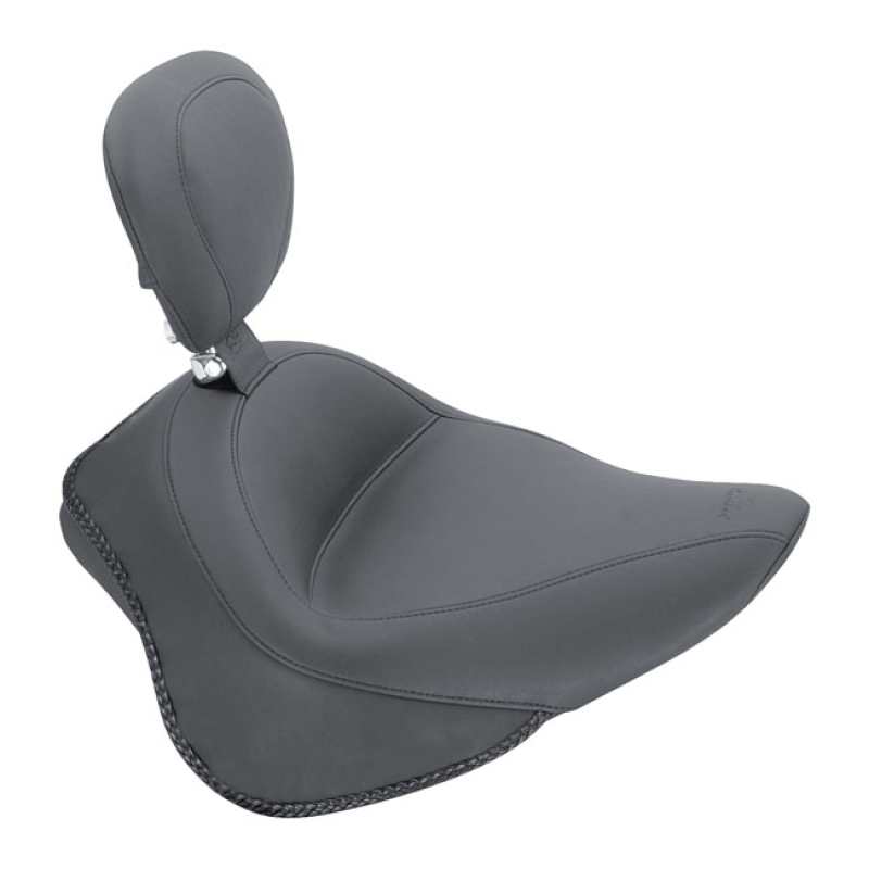 MUSTANG WIDE TRIPPER SOLO SEAT WITH RIDER BACKREST BLACK. 16&quot; WIDE. ST 537435