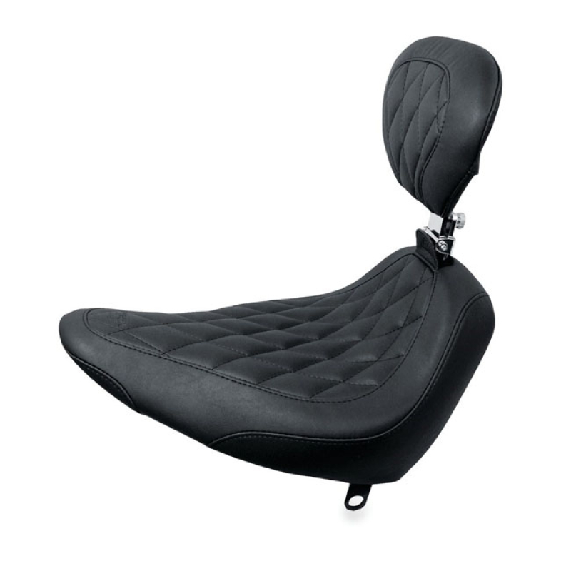 MUSTANG, WIDE TRIPPER SOLO SEAT. WITH RIDER BACKREST BLACK. 14&quot; WIDE. 537487