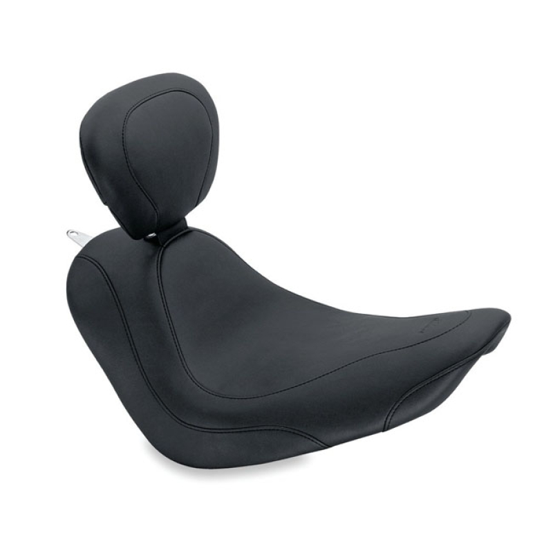 MUSTANG, WIDE TRIPPER SOLO SEAT. WITH RIDER BACKREST BLACK. 13&quot; WIDE. 537500