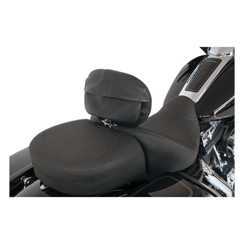 MUSTANG, RIDER BACKREST COVER/POUCH. STANDARD TOURING BLACK. 12&quot; WIDE. 537537