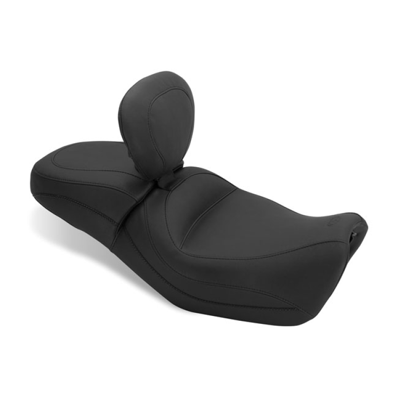 MUSTANG, STANDARD TOURING SEAT. WITH RIDER BACKREST BLACK. FRONT 12.5&quot; 537601