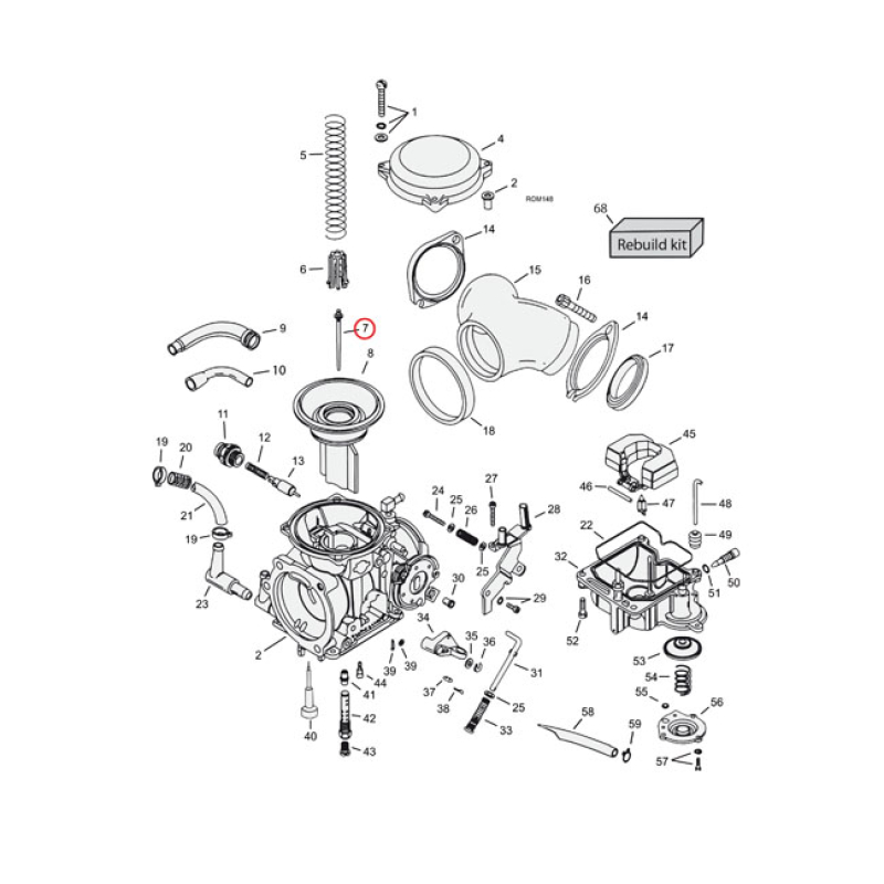 NEEDLE JET (MID-RANGE) CV CARBS. N72R 540061