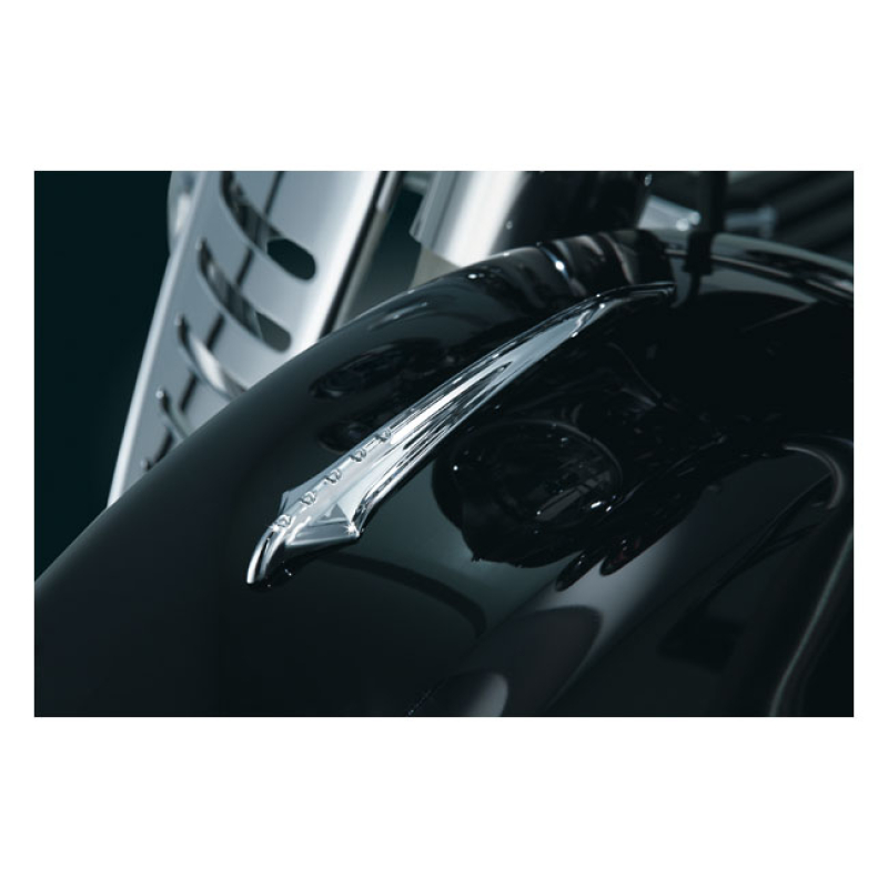 KURYAKYN, FRONT FENDER SPEAR ORNAMENT. CHROME 542287