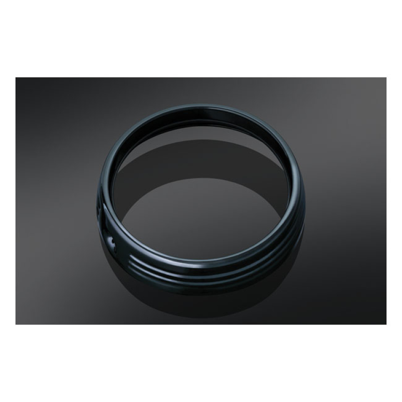 KURYAKYN, 7&quot; HEADLAMP TRIM RING. GLOSS BLACK A STYLE BOOSTER PLUS. EAS 542834