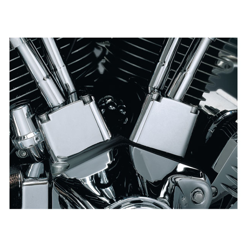 KURYAKYN, TAPPET BLOCK COVERS. CHROME DIE CAST ALUMINUM CONSTRUCTION. 544551