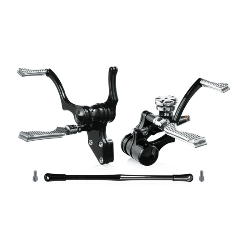 REBUFFINI, MINI FORWARD CONTROLS. 1&quot; EXTENDED. BLACK 546794