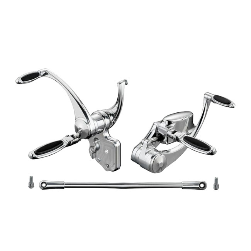 REBUFFINI, ELLIPSE FORWARD CONTROLS. 1&quot; EXTENDED. CHROME 549002
