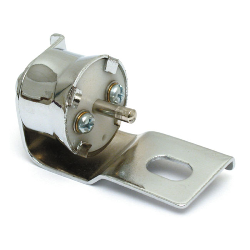 MECHANICAL BRAKE LIGHT SWITCH, REAR. CHROME PUSH=ON ACTION. OEM STYLE 550067