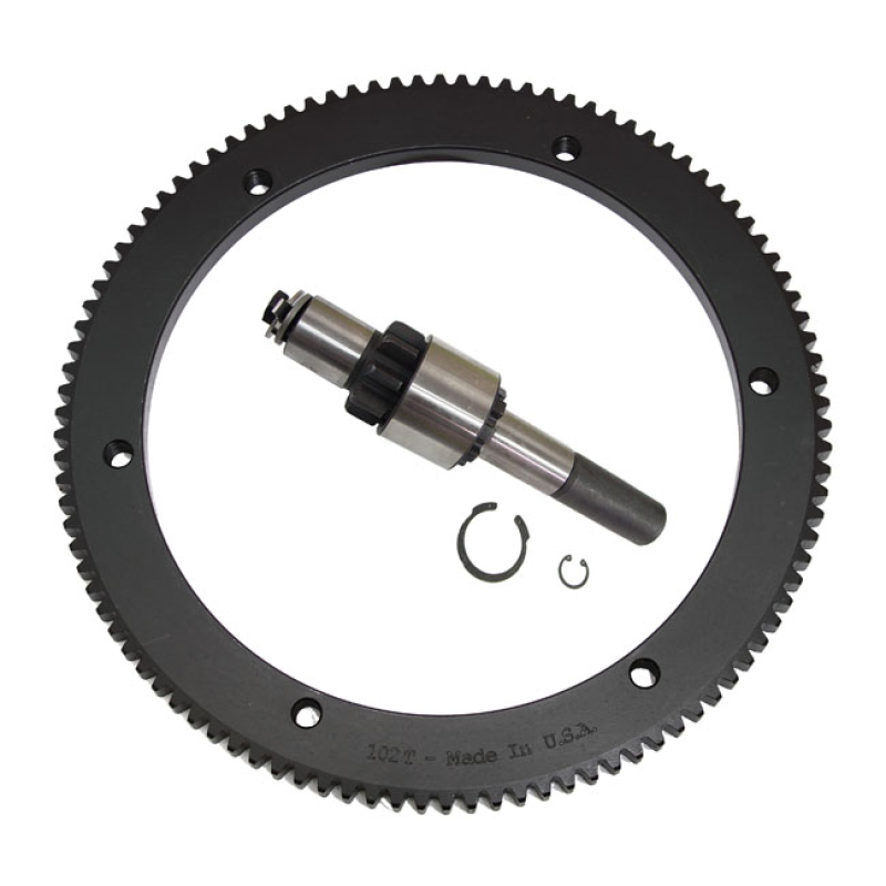 STARTER RING GEAR & JACKSHAFT KIT, 102T STOCK REPLACEMENT, WILL ALSO C 552089