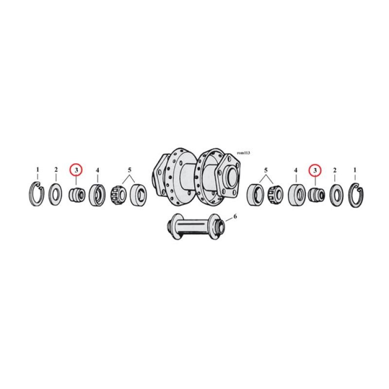 WHEEL HUB AXLE SPACER LEFT, IN HUB 555700