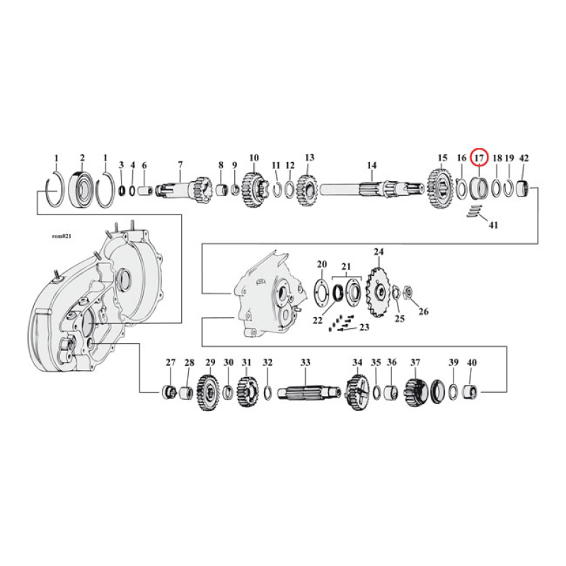 BEARING RACE, TRANSMISSION MAINSHAFT. +.005&quot; OVERSIZE REPLACEMENT FOR 555719