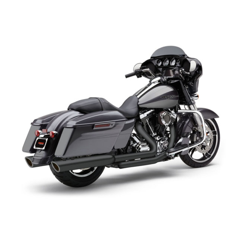 COBRA, 909 TWINS 4&quot; SLIP-ON MUFFLERS. BLACK SATIN BLACK. MANUFACTURED 558172