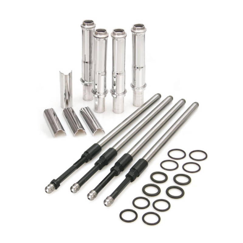 S&S QUICKEE PUSHROD & COVER KIT CHROME 558660
