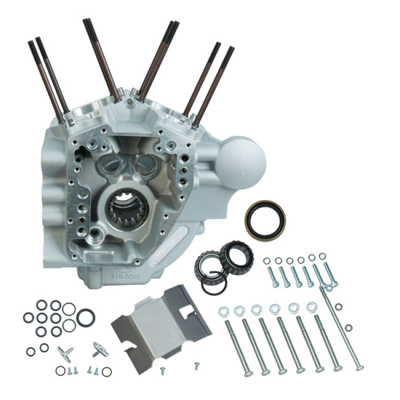 S&S, 07-17 CRANKCASE ASSEMBLY, STD BORE. SILVER 558665