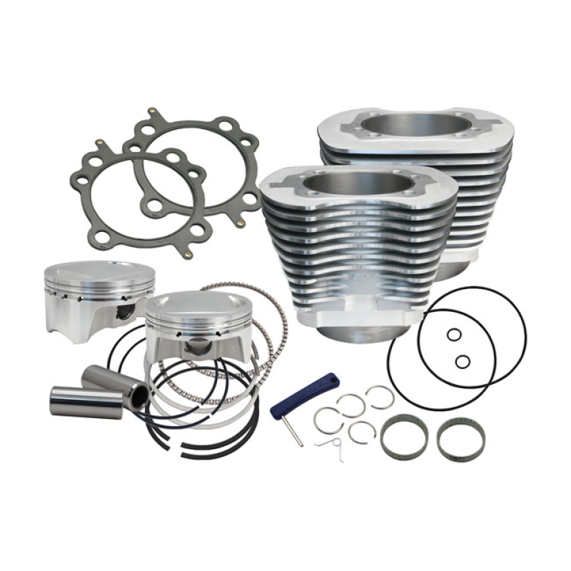 S&S, 88&quot; TO 100&quot; CONVERSION CYLINDER & PISTON KIT. SILVER 558682