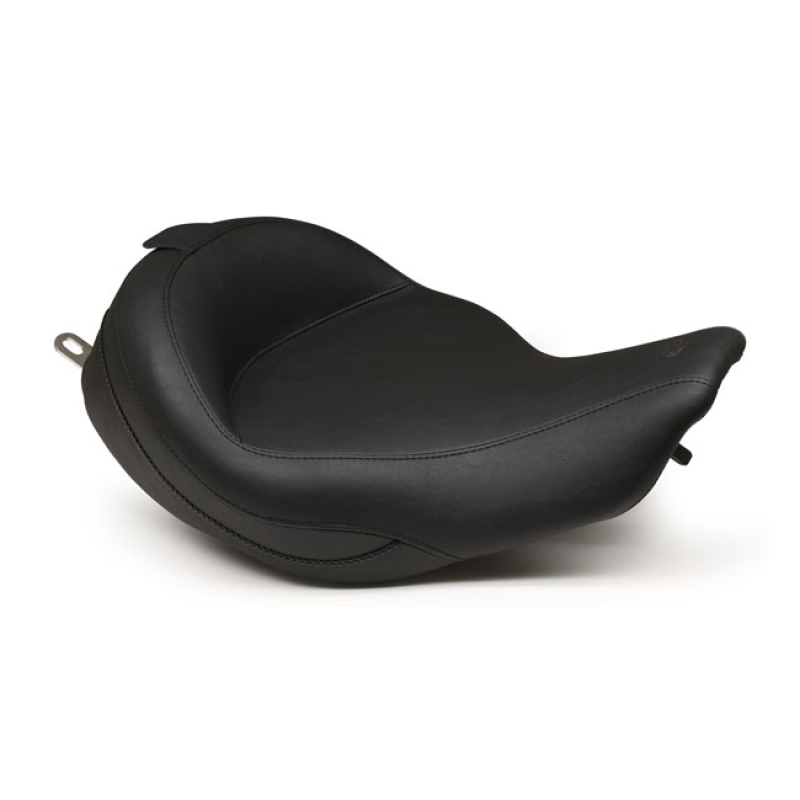 MUSTANG, SUPER TOURING SOLO SEAT BLACK. 16&quot; WIDE. STANDARD STYLE STITC 558726