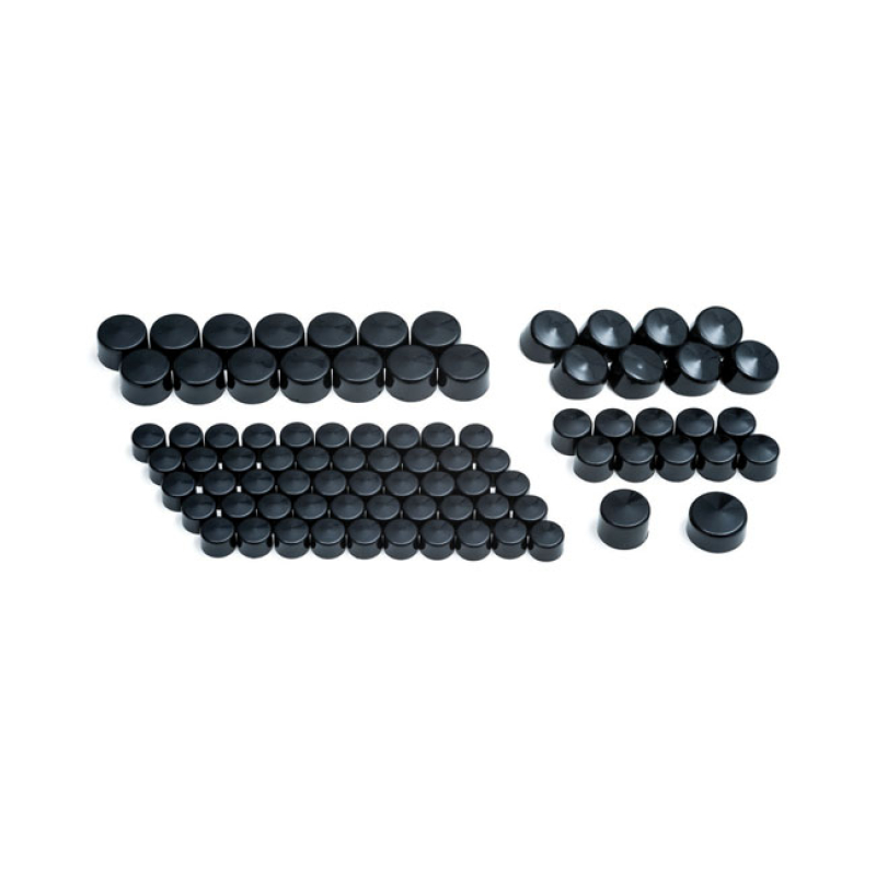 KURYAKYN, KOOL KAPS BOLT COVER ENGINE KIT BLACK; COMPLETE COVER KIT FO 558966