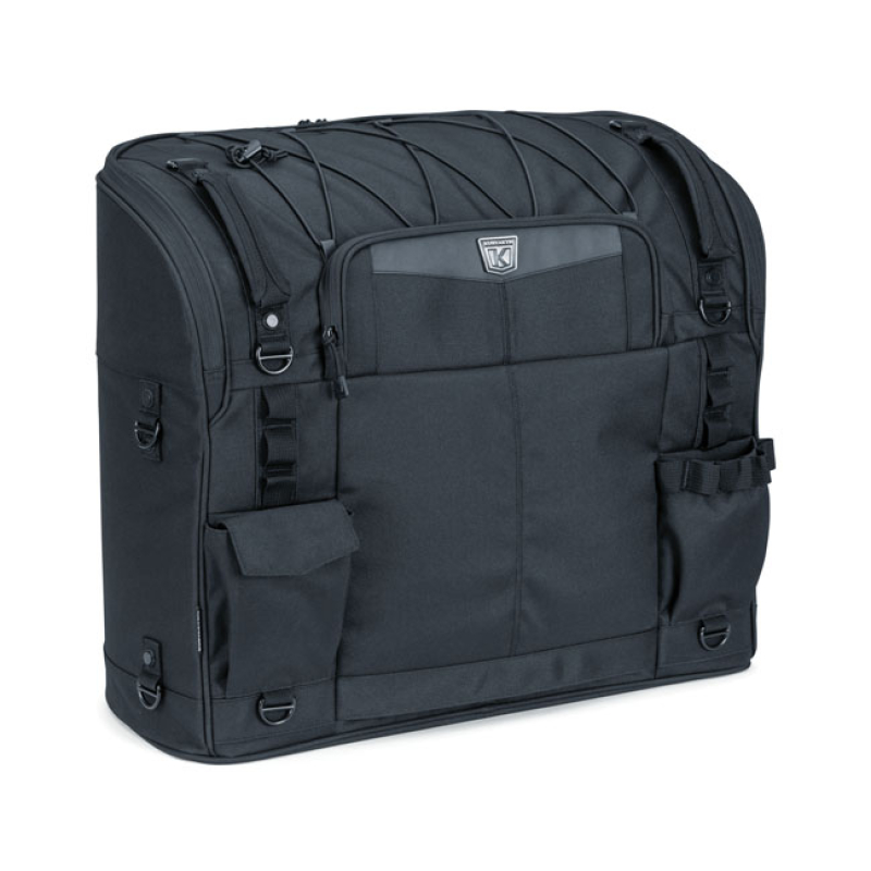 KURYAKYN, MOMENTUM WANDERER TOURING SEAT BAG, BLACK MOUNTS ON BACK SEA 560343