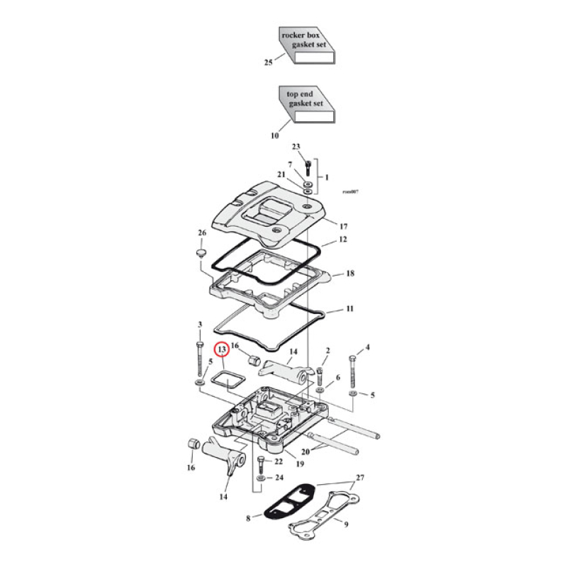 COMETIC, MIDDLE ROCKER COVER GASKET. RUBBER OEM REPLACEMENT REFERENCE 561234