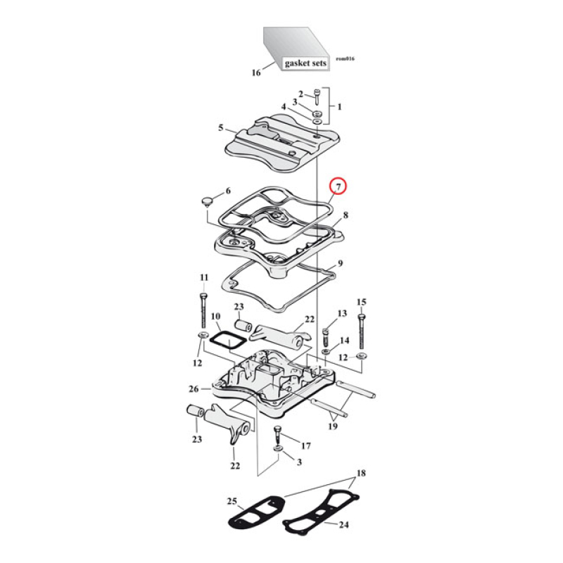 COMETIC, UPPER ROCKER COVER GASKET. RUBBER OEM REPLACEMENT REFERENCE 1 561241