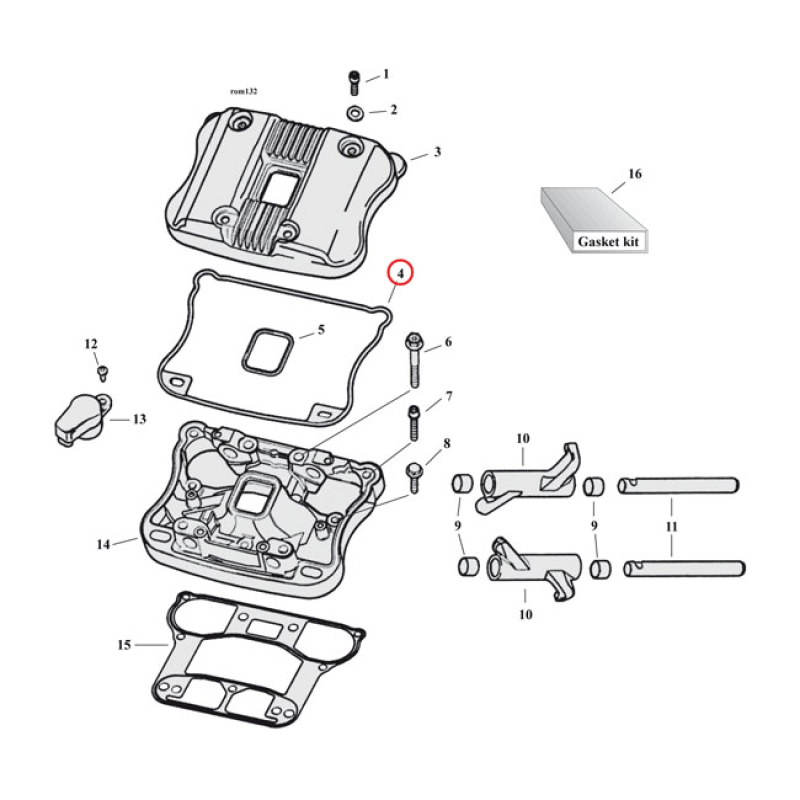 COMETIC, GASKET LOWER ROCKER COVER. RUBBER OEM REPLACEMENT REFERENCE 1 561246