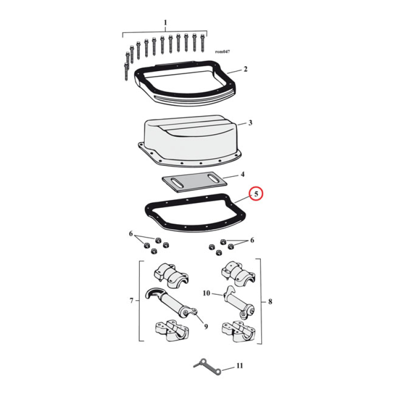 COMETIC, ROCKER COVER GASKET. FIBER, THIN .031&quot; FIBER MATERIAL.   REPL 561250