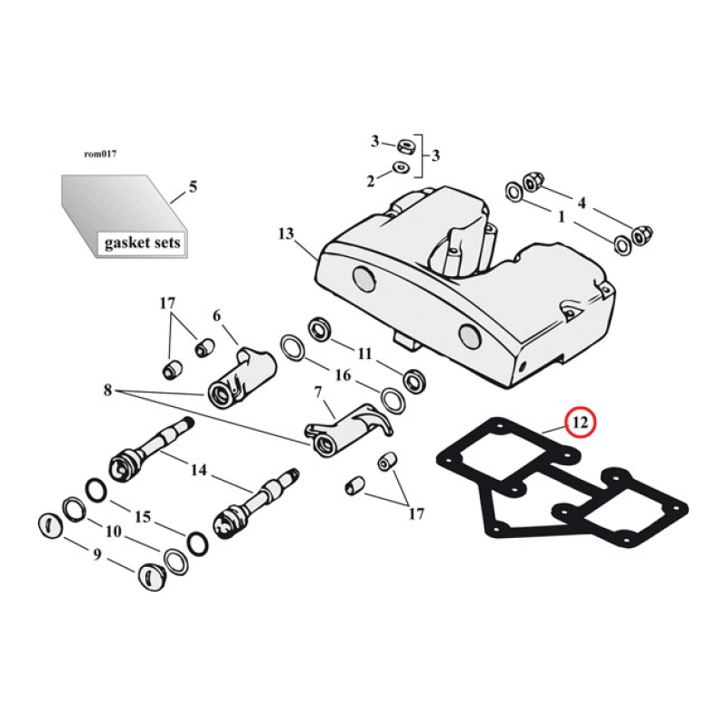 COMETIC, ROCKER COVER GASKETS. .031&quot; FIBER 561252