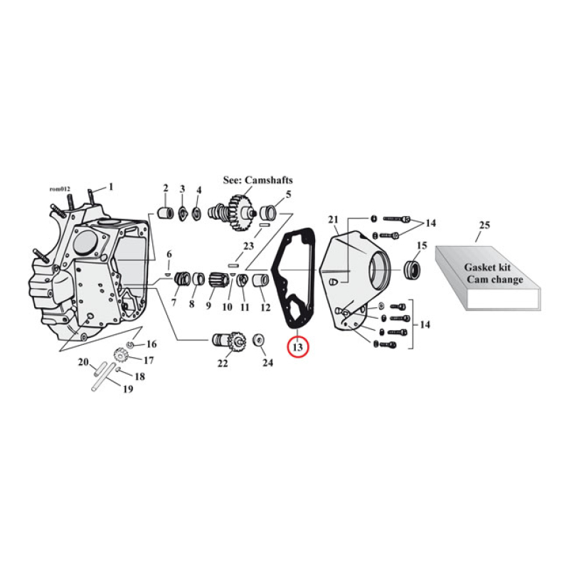 COMETIC, CAM COVER GASKETS. FIBER .032&quot; FIBER REINFORCED PAPER.  OEM R 561280