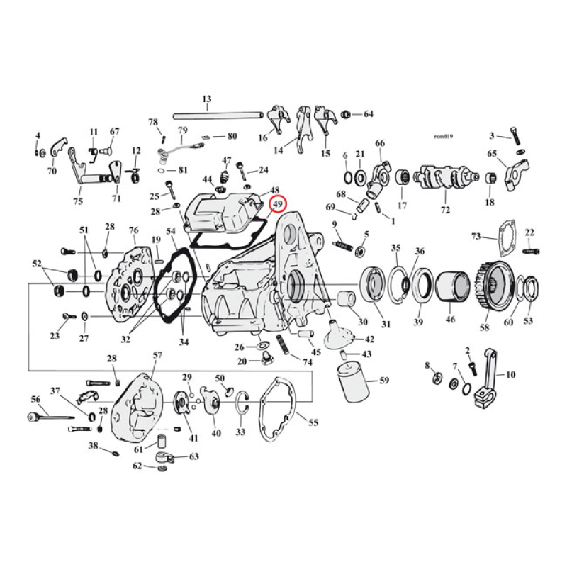 COMETIC, GASKET TRANSMISSION TOP COVER. .031&quot; FIBER .031&quot; FIBER.  OEM 561331