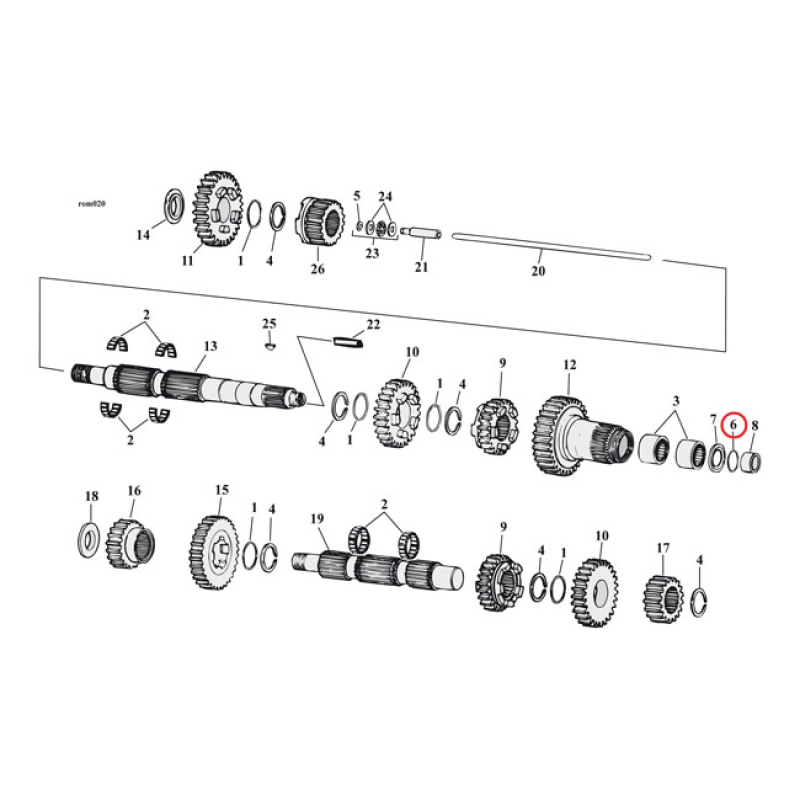 COMETIC, O-RING TRANSMISSION MAINSHAFT. RIGHT END 1 USED.  OEM REPLACE 561363