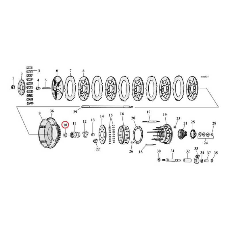 COMETIC, OIL SEAL CLUTCH HUB NUT WITH STANDARD RUBBER OD. OEM REPLACEM 561369
