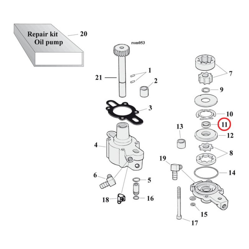 COMETIC, OIL PUMP OUTER PLATE SEAL. METAL OD METAL OUTSIDE DIAMETER. O 561434