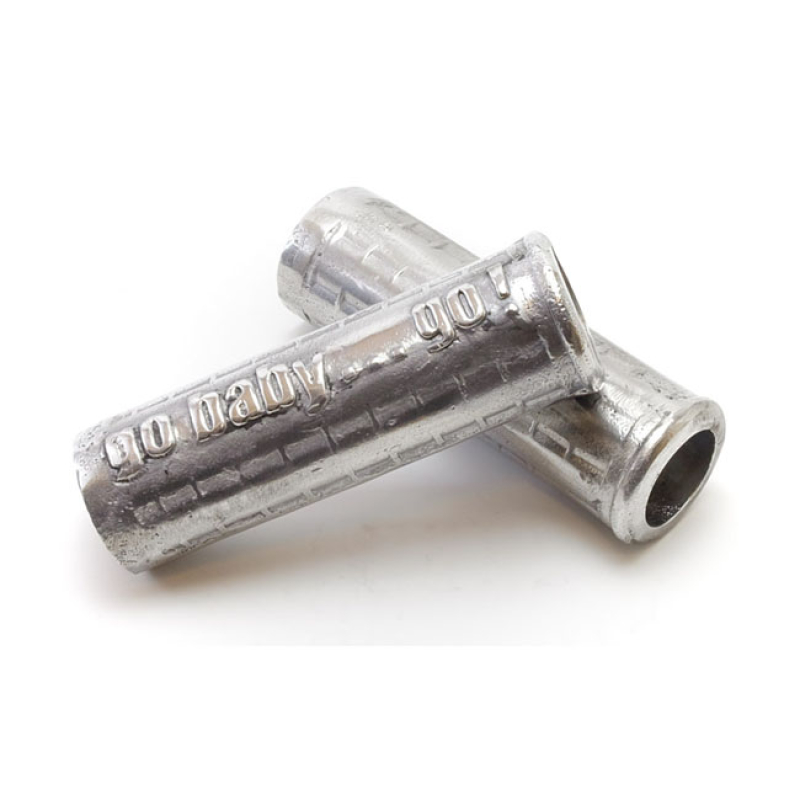 WANNABE CHOPPERS 1&quot; GRIPS GO BABYÂ¦GO! SAND-CAST ALUMINUM. SEMI POLIS 562439