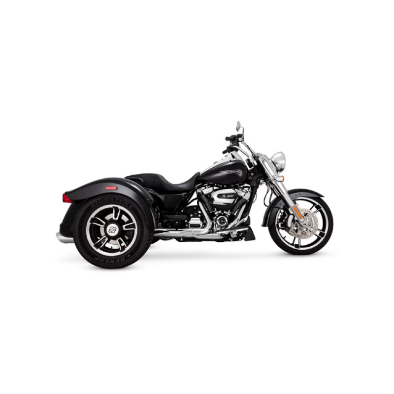 VANCE & HINES, 4&quot; TWIN SLASH ROUND SLIP-ONS. CHROME 562565