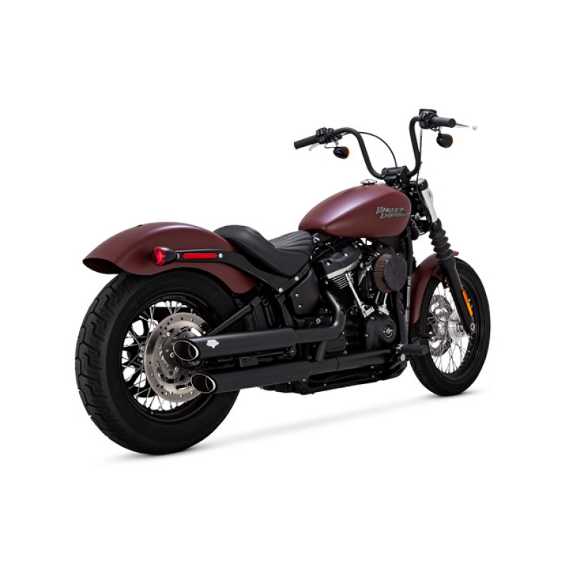 V&H 3&quot; TWIN SLASH SLIP-ONS BLACK 562873