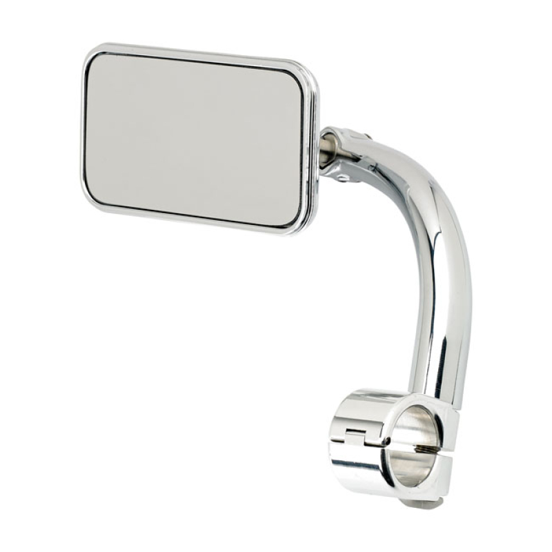 BILTWELL UTILITY MIRROR RECTANGLE CLAMP-ON-7/8&quot; CHROME 562903