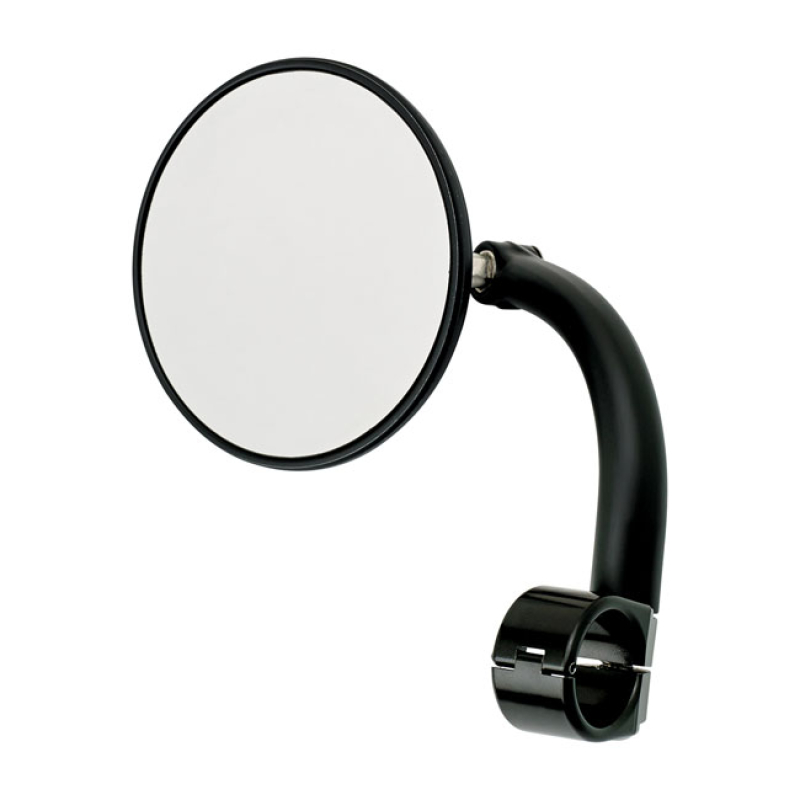 BILTWELL UTILITY MIRROR ROUND CLAMP-ON-7/8&quot; BLACK 562906