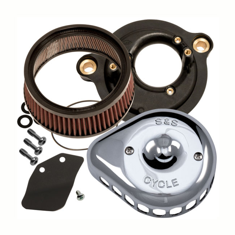 S&S MINI TEARDROP STEALTH AIR CLEANER KIT CHROME. 563068