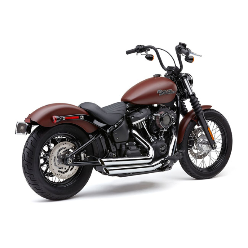COBRA, SPEEDSTER SLASHDOWN EXHAUST. CHROME CHROME WITH CHROME END CAPS 566653