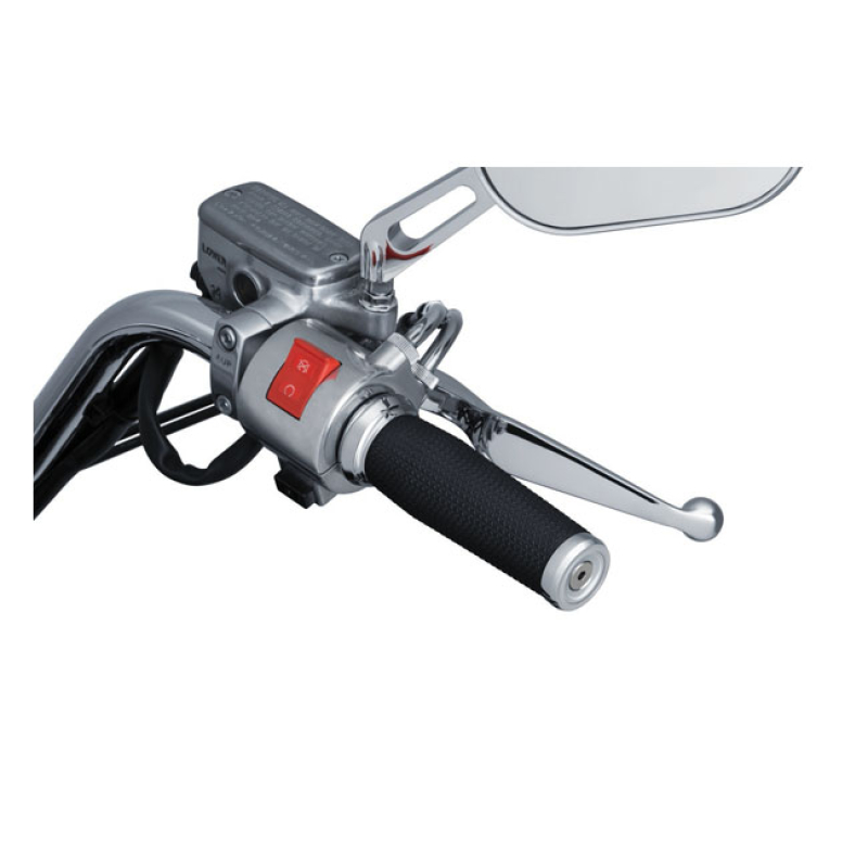 KURYAKYN, THRESHER GRIPS 1&quot; CHROME SMALL DIAMETER GRIP SET, WITH A SMA 567695