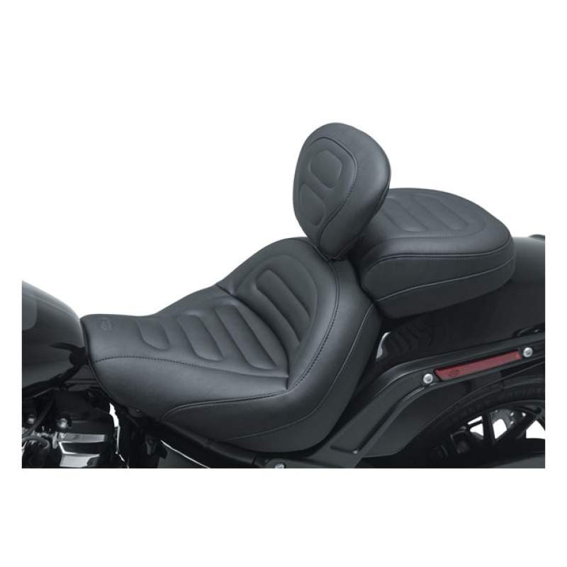MUSTANG, STANDARD TOURING SOLO SEAT. WITH RIDER BACKREST BLACK. 14.5&quot; 568412